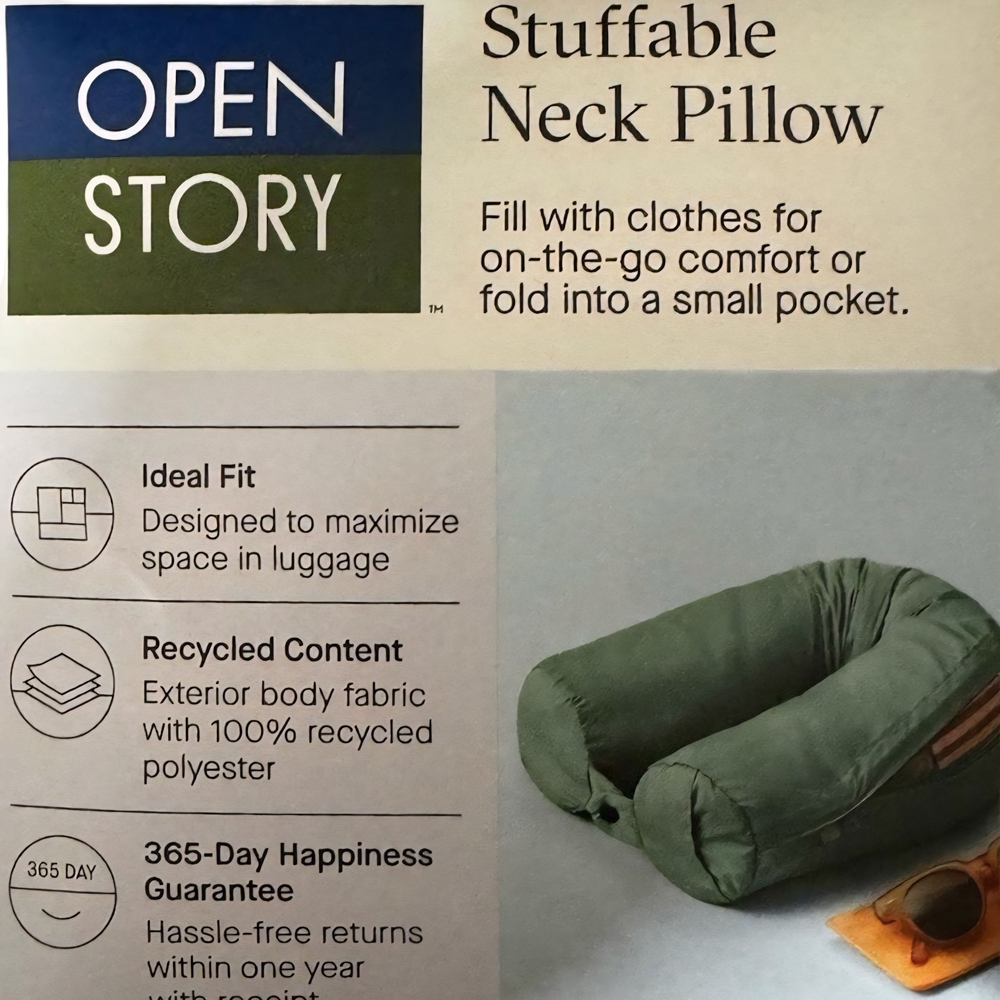 Green Stuffable Neck Pillow